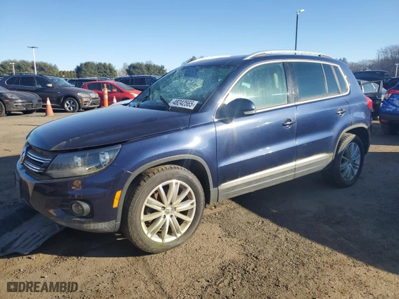 2015 Volkswagen Tiguan S with VIN WVGBV7AX0FW569463, listed as a Copart auction lot 48242565 with 0 mi miles and Clean Title. Bid and sale history available at carsss.com. Image 1.