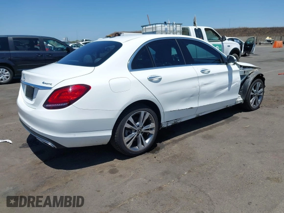 2021 Mercedes-Benz C 300 with VIN W1KWF8EB4MR646585, listed as a IAAI auction lot 42544380 with 21,610 mi miles and . Bid and sale history available at DreamBid. Image 4.