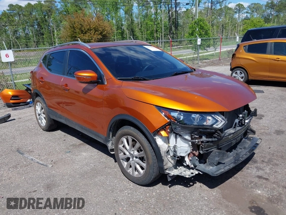 2020 Nissan Rogue Sport SV with VIN JN1BJ1CV2LW277014, listed as a IAAI auction lot 41974067 with 122,942 mi miles. Bid and sale history available at carsss.com. Image 1.