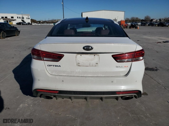 2017 Kia Optima SX with VIN 5XXGW4L26HG125886, listed as a Copart auction lot 85826894 with 127,694 mi miles and Salvage Title. Bid and sale history available at carsss.com. Image 6.