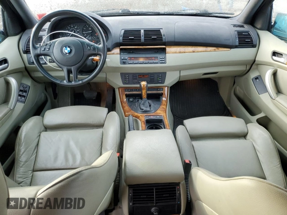 2003 BMW X5 3.0i with VIN 5UXFA53573LV74706, listed as a Copart auction lot 82641044 with 141,589 mi miles and Salvage Title. Bid and sale history available at carsss.com. Image 8.