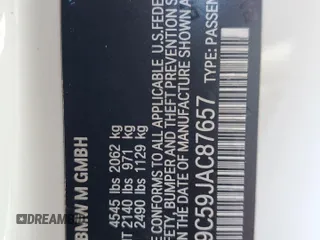 2018 BMW M4 z VIN WBS4Y9C59JAC87657, wystawiony jako Copart lot #52928685 z przebiegiem 54 853 mil mil oraz Szkody całkowita. Historia ofert i sprzedaży dostępna na DreamBid. Obrazek 12.