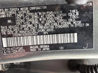 2008 Toyota Highlander Hybrid with VIN JTEEW41A282023827, listed as a Copart auction lot 47398445 with 212,280 mi miles and Clean Title. Bid and sale history available at carsss.com. Image 10.