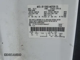 2013 Ford F-150 XL with VIN 1FTEX1EM0DFB88427, listed as a Copart auction lot 61206235 with 196,311 mi miles and Salvage title. Bid and sale history available at DreamBid. Image 12.
