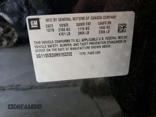 2017 Chevrolet Impala LT with VIN 2G1105S39H9152202, listed as a Copart auction lot 54861635 with 175,373 mi miles and Salvage Title. Bid and sale history available at DreamBid. Image 12.