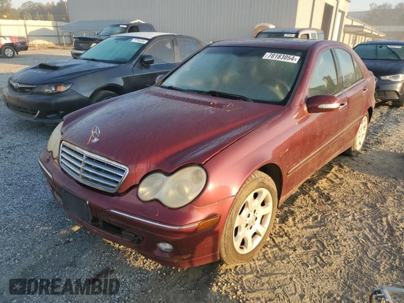 2005 Mercedes-Benz C 240 with VIN WDBRF81J65F650076, listed as a Copart auction lot 78183054 with Not Provided miles and Salvage Title. Bid and sale history available at DreamBid. Image 1.