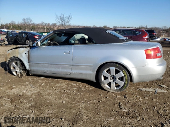 2005 Audi A4 3.0L with VIN WAUDT48H55K017900, listed as a Copart auction lot 42947015 with 0 mi miles and Salvage Title. Bid and sale history available at carsss.com. Image 2.