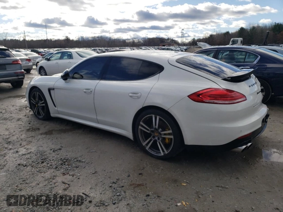 2014 Porsche Panamera z VIN WP0AA2A74EL010108, wystawiony jako Copart lot #85194254 z przebiegiem 77 568 mil mil oraz Czysty tytuł • Clean title. Historia ofert i sprzedaży dostępna na DreamBid. Obrazek 2.