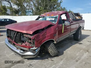 1995 Ford F-150 with VIN 1FTEF14H2SLA80123, listed as a Copart auction lot 72199724 with 0 mi miles and Salvage Title. Bid and sale history available at carsss.com. Image 1.