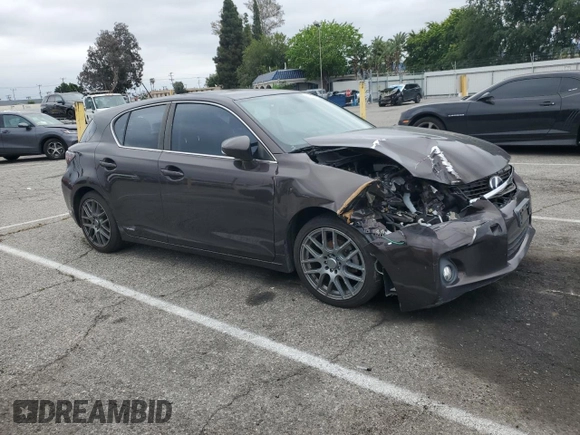 2011 Lexus CT 200h with VIN JTHKD5BHXB2016726, listed as a Copart auction lot 54628455 with 189,212 mi miles and Salvage title. Bid and sale history available at DreamBid. Image 4.