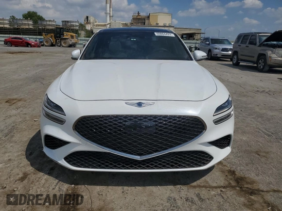 2022 Genesis G70 3.3T with VIN KMTG54TE7NU100743, listed as a Copart auction lot 71376494 with 23,561 mi miles and Salvage Title. Bid and sale history available at carsss.com. Image 5.