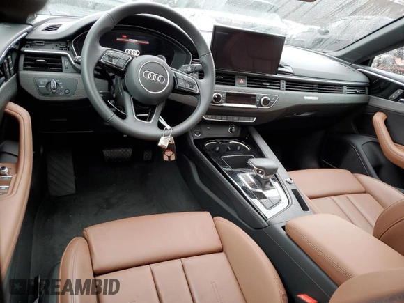 2022 Audi A5 Sportback S line Premium Plus with VIN WAUFACF5XNA023831, listed as a Copart auction lot 40151634 with 12,402 mi miles. Bid and sale history available at carsss.com. Image 8.