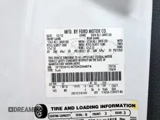 2013 Ford F-150 XL with VIN 1FTEW1CM7DKD94874, listed as a Copart auction lot 63659855 with 227,648 mi miles and Salvage title. Bid and sale history available at DreamBid. Image 12.