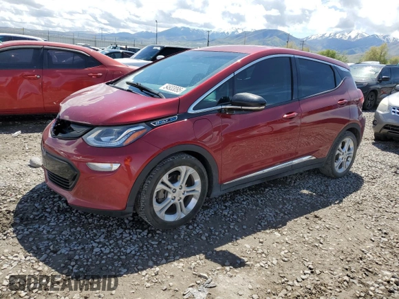 2017 Chevrolet Bolt EV LT with VIN 1G1FW6S03H4185747, listed as a Copart auction lot 54933095 with 146,048 mi miles and Salvage title. Bid and sale history available at DreamBid. Image 1.