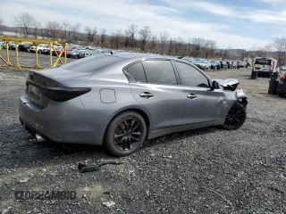 2019 Infiniti Q50 Luxe with VIN JN1EV7AR7KM557600, listed as a Copart auction lot 52033465 with 48,542 mi miles and Salvage title. Bid and sale history available at DreamBid. Image 3.