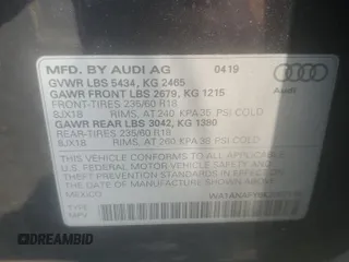 2019 Audi Q5 Premium z VIN WA1ANAFY6K2097165, wystawiony jako Copart lot #59397805 z przebiegiem 68 895 mil mil oraz Szkoda całkowita • Salvage title. Historia ofert i sprzedaży dostępna na DreamBid. Obrazek 13.