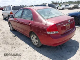 2008 Kia Spectra SX with VIN KNAFE121285552750, listed as a IAAI auction lot 42077896 with 237,939 mi miles. Bid and sale history available at carsss.com. Image 3.