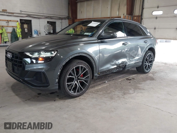 2020 Audi Q8 Premium Plus with VIN WA1EVAF14LD015881, listed as a IAAI auction lot 42646808 with 46,136 mi miles and . Bid and sale history available at DreamBid. Image 19.