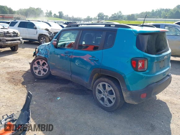 2020 Jeep Renegade Limited with VIN ZACNJAD18LPL69647, listed as a IAAI auction lot 42435120 with 62,767 mi miles and . Bid and sale history available at DreamBid. Image 3.