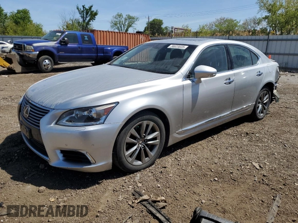 2014 Lexus LS 460 with VIN JTHCL5EF8E5022156, listed as a Copart auction lot 56633035 with 123,562 mi miles and Salvage title. Bid and sale history available at DreamBid. Image 1.