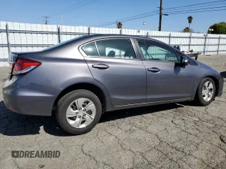 2015 Honda Civic Sedan LX with VIN 2HGFB2F51FH532947, listed as a Copart auction lot 49645685 with 97,466 mi miles and Salvage Title. Bid and sale history available at carsss.com. Image 3.