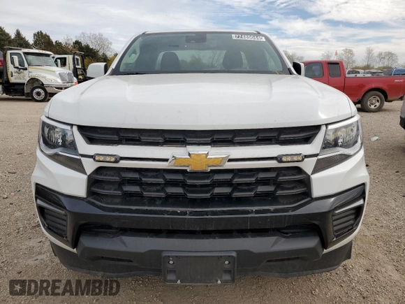 2021 Chevrolet Colorado 2WD LT with VIN 1GCHSCEA0M1251987, listed as a Copart auction lot 77485044 with 49,443 mi miles and Clean Title. Bid and sale history available at carsss.com. Image 5.