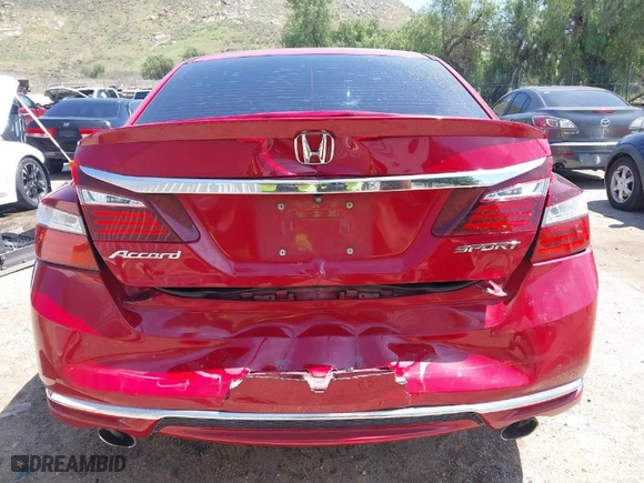 2016 Honda Accord Sedan Sport with VIN 1HGCR2F56GA051803, listed as a IAAI auction lot 42003929 with 123,878 mi miles. Bid and sale history available at carsss.com. Image 16.