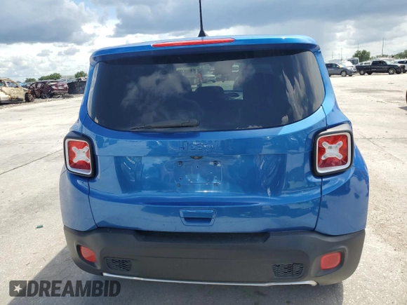 2020 Jeep Renegade Sport with VIN ZACNJAAB8LPM06726, listed as a Copart auction lot 62540725 with 57,178 mi miles and Salvage title. Bid and sale history available at DreamBid. Image 6.