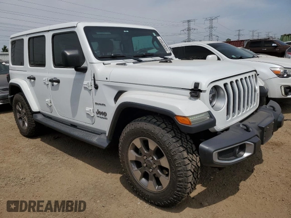 2018 Jeep Wrangler Unlimited Sahara z VIN 1C4HJXEG5JW165071, wystawiony jako Copart lot #59302865 z przebiegiem Nie podano mil oraz Czysty tytuł • Clean title. Historia ofert i sprzedaży dostępna na DreamBid. Obrazek 4.