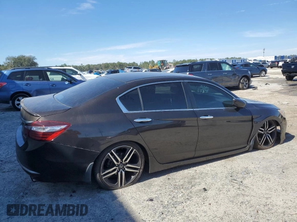 2017 Honda Accord Sedan Sport with VIN 1HGCR2F57HA285272, listed as a Copart auction lot 45609575 with 95,451 mi miles and Salvage Title. Bid and sale history available at carsss.com. Image 3.