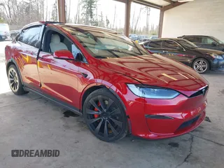 2023 Tesla Model X Plaid with VIN 7SAXCBE62PF422168, listed as a IAAI auction lot 41728992 with Not Provided miles and . Bid and sale history available at DreamBid. Image 1.
