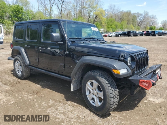 2023 Jeep Wrangler Sport S with VIN 1C4HJXDN9PW564543, listed as a Copart auction lot 56192945 with 42,015 mi miles and Salvage title. Bid and sale history available at DreamBid. Image 4.