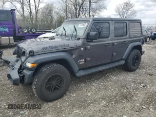 2018 Jeep Wrangler Unlimited Sport z VIN 1C4HJXDG2JW203017, wystawiony jako Copart lot #51580585 z przebiegiem 84 377 mil mil oraz Szkoda całkowita • Salvage title. Historia ofert i sprzedaży dostępna na DreamBid. Obrazek 1.