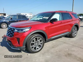 2025 Ford Explorer Platinum with VIN 1FMWK8HC2SGB58993, listed as a Copart auction lot 58005875 with 4,917 mi miles and Salvage title. Bid and sale history available at DreamBid. Image 1.