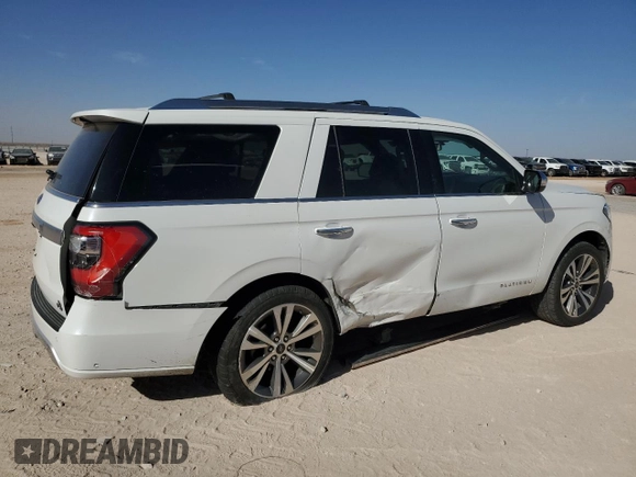 2020 Ford Expedition Platinum with VIN 1FMJU1MT1LEA86134, listed as a Copart auction lot 47113845 with 65,723 mi miles and Salvage Title. Bid and sale history available at carsss.com. Image 3.