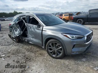 2019 Infiniti QX50 Essential with VIN 3PCAJ5M38KF128199, listed as a Copart auction lot 56587525 with 58,392 mi miles and Salvage title. Bid and sale history available at DreamBid. Image 4.