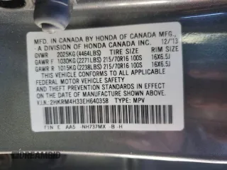 2014 Honda CR-V LX with VIN 2HKRM4H33EH640358, listed as a Copart auction lot 45844405 with 154,984 mi miles and Salvage Title. Bid and sale history available at carsss.com. Image 13.