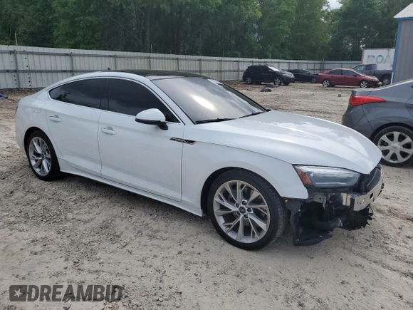2021 Audi A5 Sportback Premium with VIN WAUABCF53MA036474, listed as a Copart auction lot 50340094 with 36,146 mi miles and . Bid and sale history available at DreamBid. Image 4.