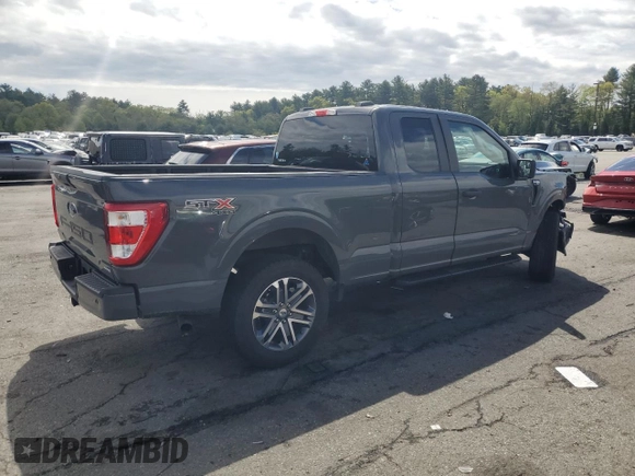 2021 Ford F-150 XL z VIN 1FTEX1EP2MKD18922, wystawiony jako Copart lot #56143555 z przebiegiem 100 248 mil mil oraz Szkoda całkowita • Salvage title. Historia ofert i sprzedaży dostępna na DreamBid. Obrazek 3.