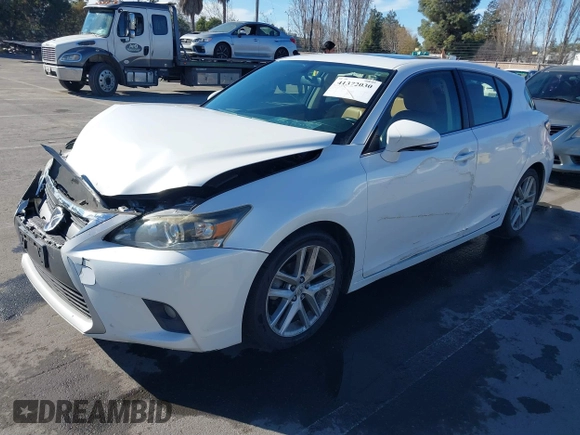 2014 Lexus CT 200h with VIN JTHKD5BH5E2203604, listed as a IAAI auction lot 41372030 with 147,449 mi miles and . Bid and sale history available at DreamBid. Image 2.