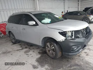 2018 Nissan Pathfinder SL with VIN 5N1DR2MN3JC644631, listed as a IAAI auction lot 41176186 with 107,872 mi miles. Bid and sale history available at carsss.com. Image 1.