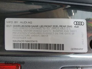 2021 Audi A5 Sportback S line Premium Plus with VIN WAUFACF51MA033419, listed as a Copart auction lot 63228053 with 37,590 mi miles. Bid and sale history available at carsss.com. Image 14.