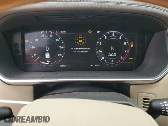 2019 Land Rover Range Rover HSE with VIN SALGS2SV9KA550350, listed as a Copart auction lot 84852544 with 58,602 mi miles and Salvage title. Bid and sale history available at DreamBid. Image 9.