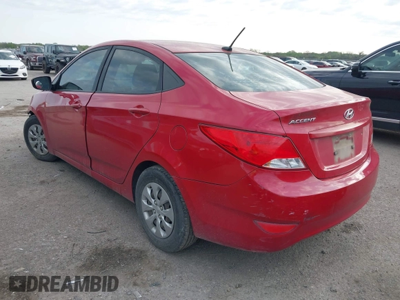 2016 Hyundai Accent SE with VIN KMHCT4AE2GU143794, listed as a IAAI auction lot 41915044 with 123,940 mi miles. Bid and sale history available at carsss.com. Image 3.