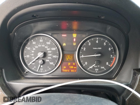 2011 BMW 3 Series 328i with VIN WBAKE3C54BE441717, listed as a Copart auction lot 43655415 with 149,916 mi miles and Salvage Title. Bid and sale history available at carsss.com. Image 9.