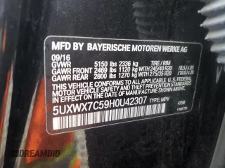 2017 BMW X3 xDrive35i z VIN 5UXWX7C59H0U42307, wystawiony jako Copart lot #47327085 z przebiegiem 73 530 mil mil oraz Szkoda całkowita • Salvage title. Historia ofert i sprzedaży dostępna na DreamBid. Obrazek 13.