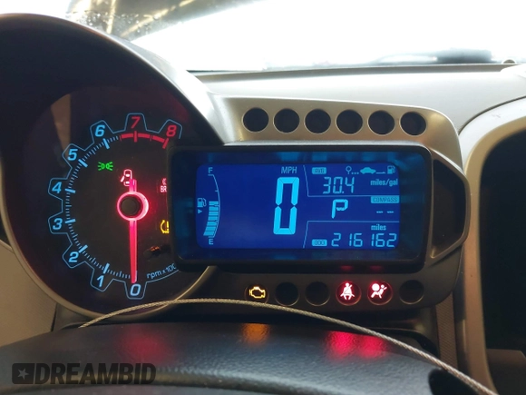 2016 Chevrolet Sonic LT with VIN 1G1JC6SB7G4179856, listed as a IAAI auction lot 40774058 with 216,162 mi miles and . Bid and sale history available at DreamBid. Image 7.