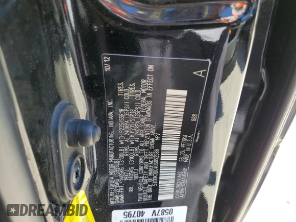 2013 Toyota Sienna XLE with VIN 5TDDK3DC4DS052588, listed as a Copart auction lot 54861335 with 122,966 mi miles and Clean title. Bid and sale history available at DreamBid. Image 13.