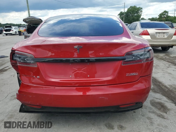 2018 Tesla Model S 75D with VIN 5YJSA1E40JF259792, listed as a Copart auction lot 56502085 with 116,821 mi miles and Salvage title. Bid and sale history available at DreamBid. Image 6.