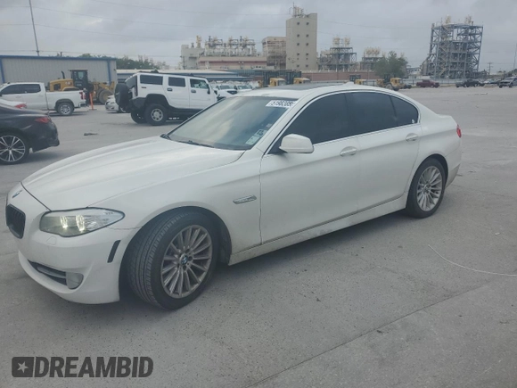 2011 BMW 5 Series 535i with VIN WBAFR7C50BC806368, listed as a Copart auction lot 51982855 with 108,705 mi miles and Salvage Title. Bid and sale history available at carsss.com. Image 1.